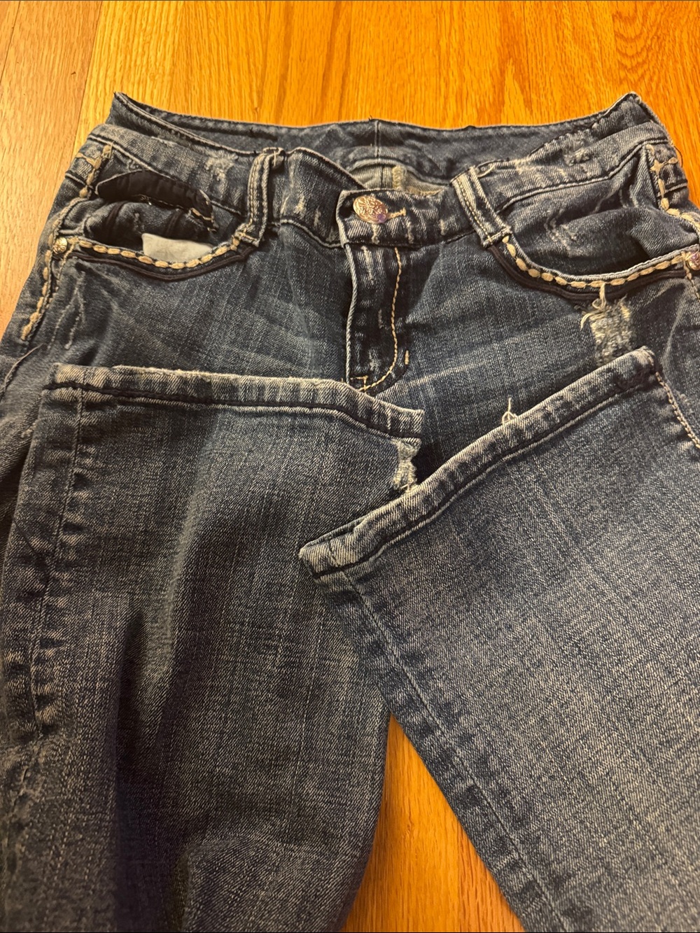 Seven7 Women's Dark Blue Bootcut Jeans - Picture 6 of 7